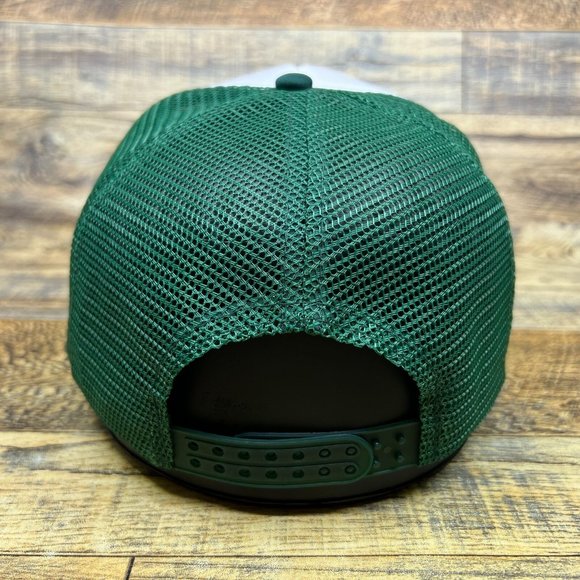 New Jersey Devils Mens Trucker Hat Green Snapback Retro Logo Hockey Baseball Cap - Picture 3 of 6